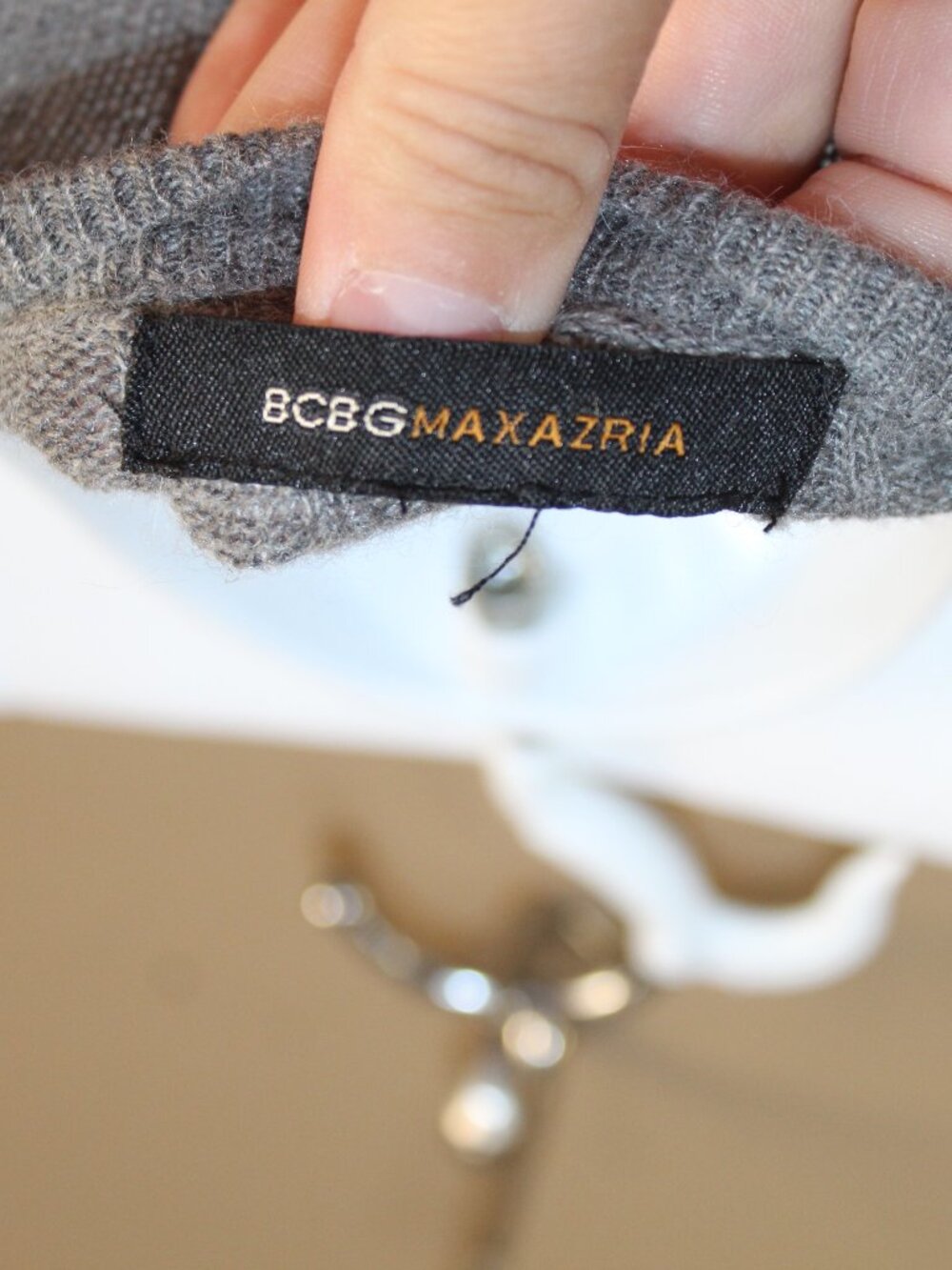 Y2K BCBGMaxAzria knit cardigan sweater wool blend button front - Picture 8 of 11